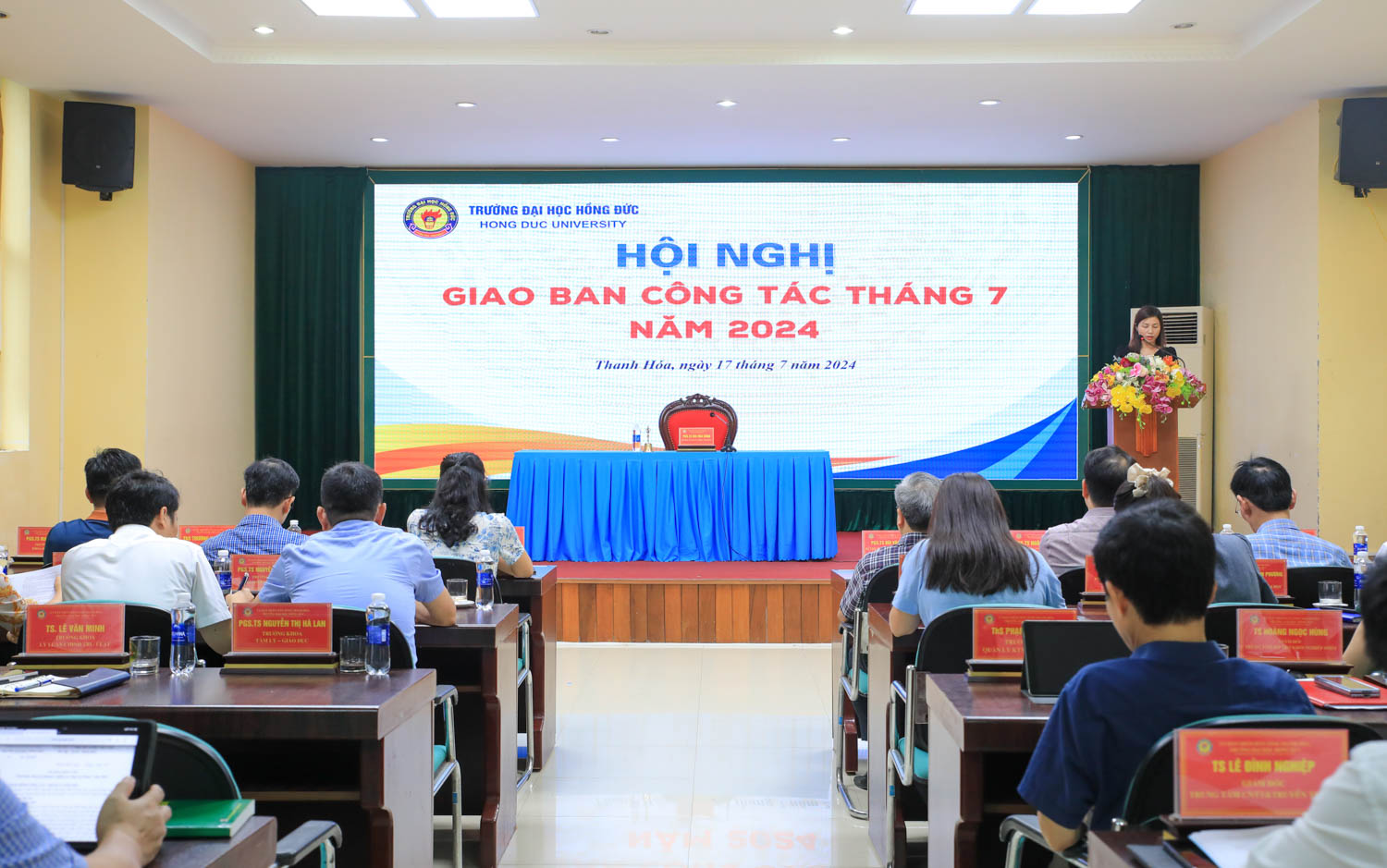 Trường Đại học Hồng Đức tổ chức Hội nghị giao ban công tác tháng 7 năm 2024